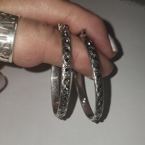 Elegant Silver Hoop Earrings